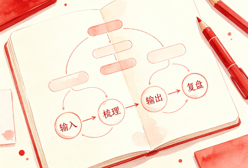 水彩手绘逻辑思维导图